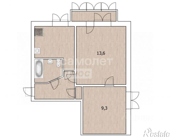 2-комн квартира ул Метелёвская, 5,  д. 5