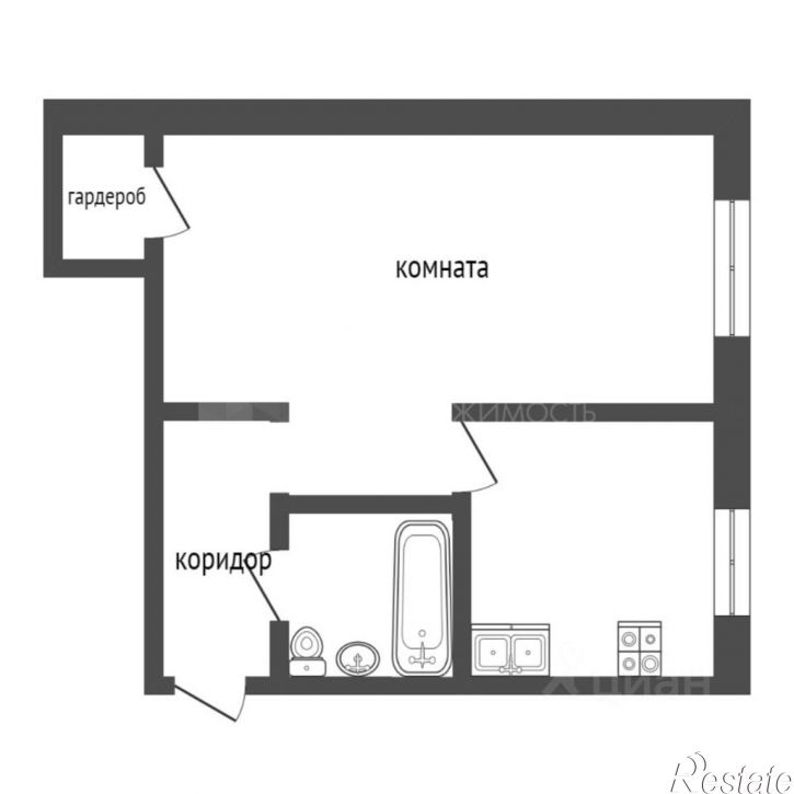 1-комн квартира ул Мира, 33,  д. 33