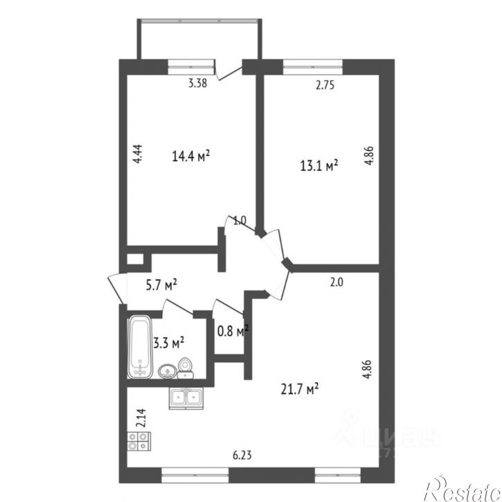 2-комн квартира ул Одесская, 22а,  д. 22а