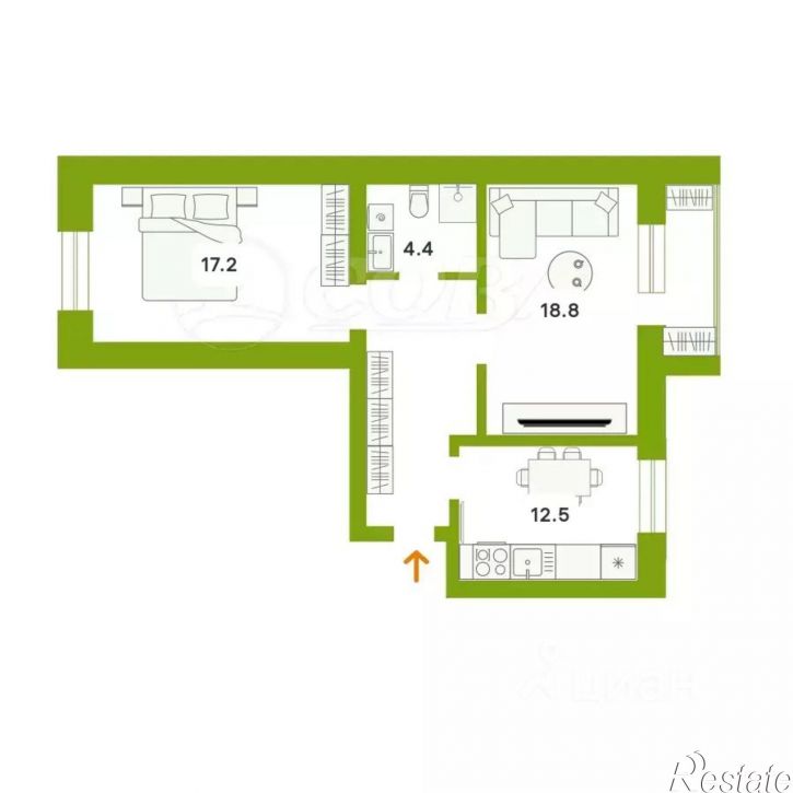 2-комн квартира ул Мельникайте, 138,  д. 138