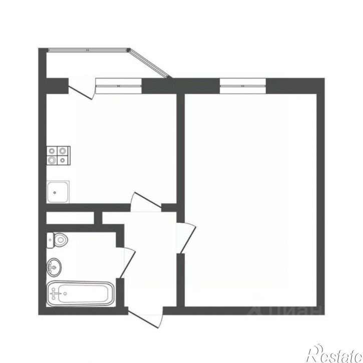 1-комн квартира ул Арктическая, 7 2,  д. 7 2,  к. 2