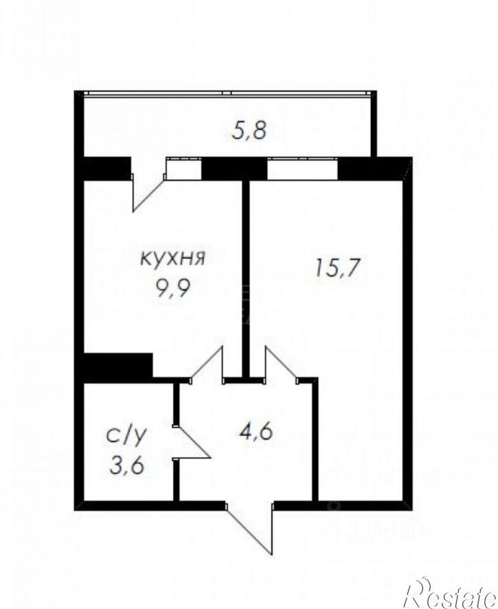 1-комн квартира ул Дмитрия Менделеева, 2 2,  д. 2 2,  к. 2