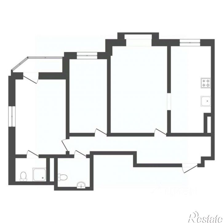 3-комн квартира ул Максима Горького, 68 1,  д. 68 1,  к. 1