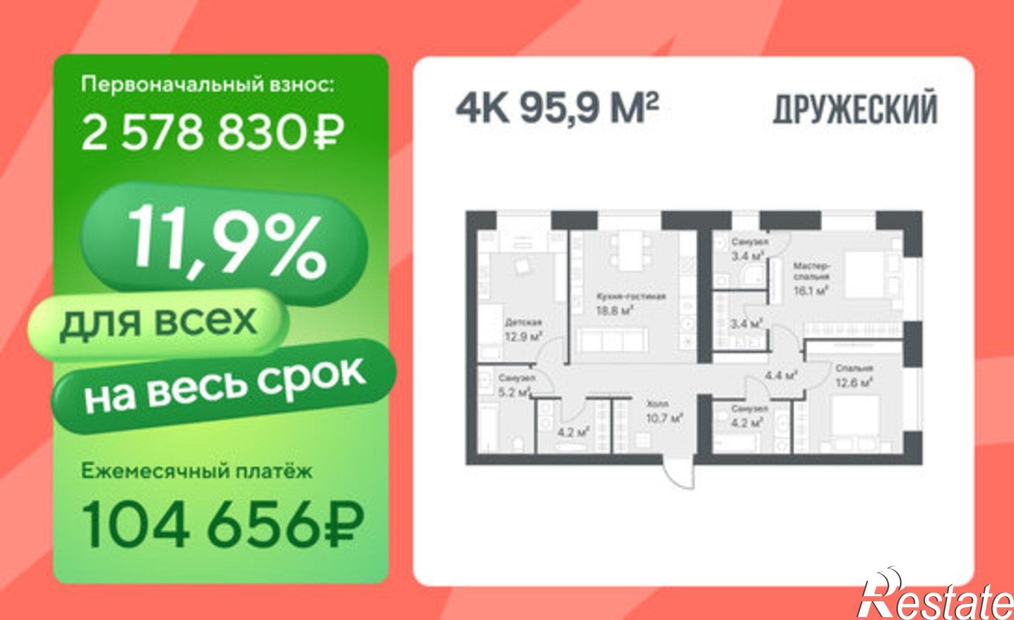 Купить квартиру за 13 200 000 рублей на ул Московский тракт, 154