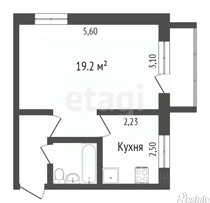 1-комн квартира ул Севастопольская, 21,  д. 21