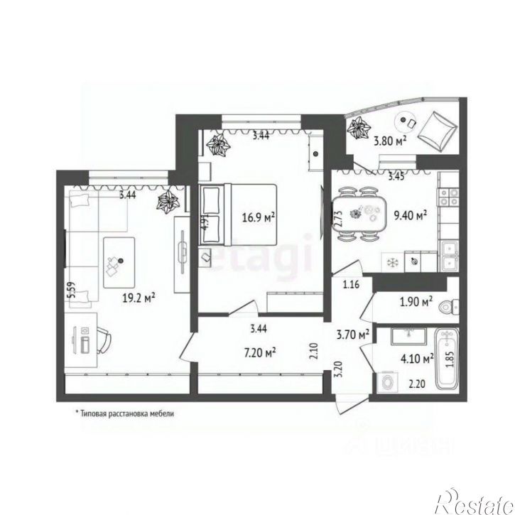 2-комн квартира ул Николая Семенова, 31 2,  д. 31 2,  к. 2