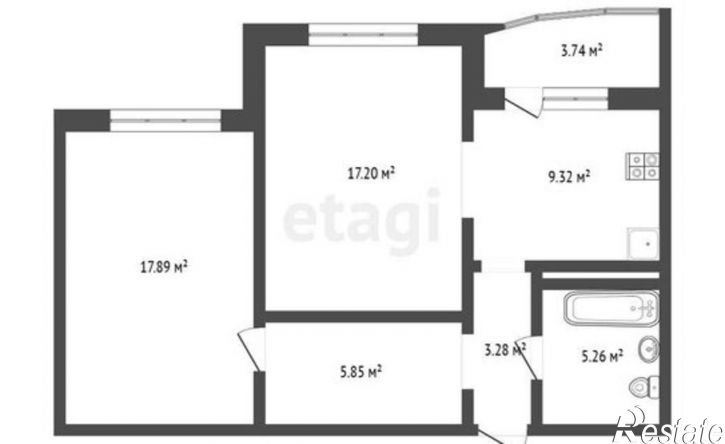 2-комн квартира ул Валентины Трофимовой, 9,  д. 9