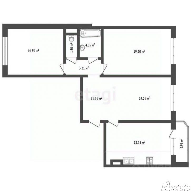 3-комн квартира ул Александра Митинского, 3,  д. 3