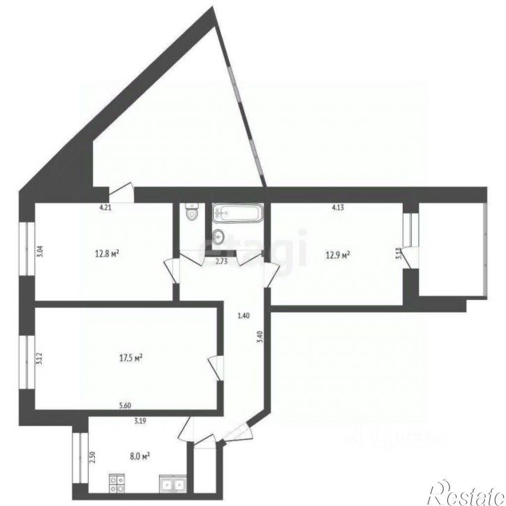3-комн квартира ул Монтажников, 17,  д. 17