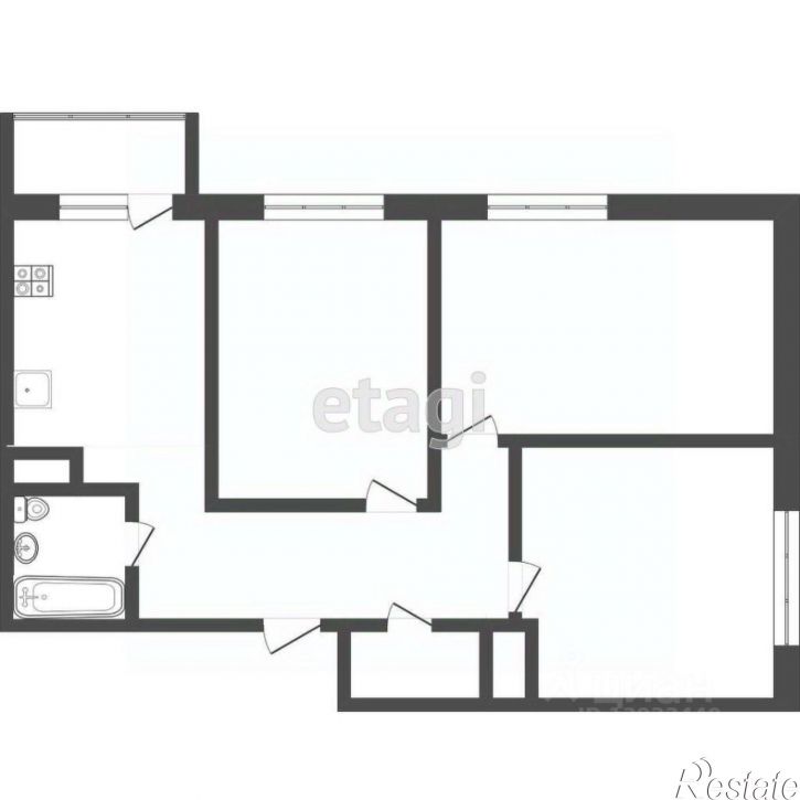 3-комн квартира ул Тальниковая, 1,  д. 1