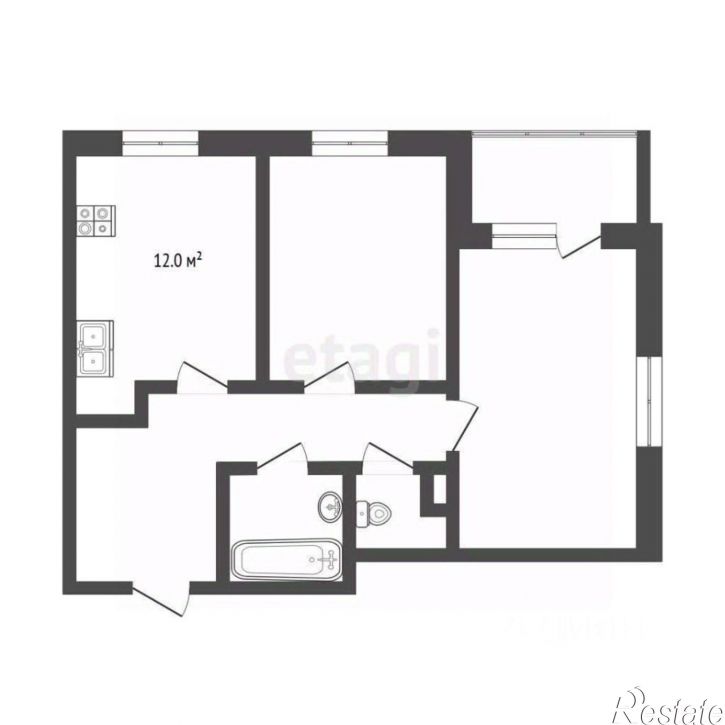 2-комн квартира ул Фармана Салманова, 10,  д. 10