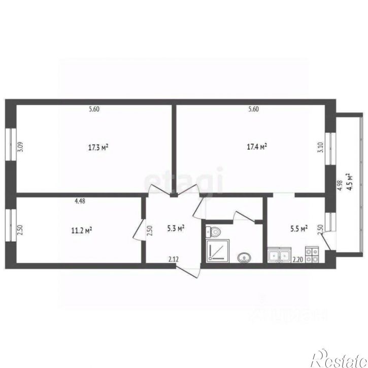 3-комн квартира пр-д Геологоразведчиков, 30,  д. 30