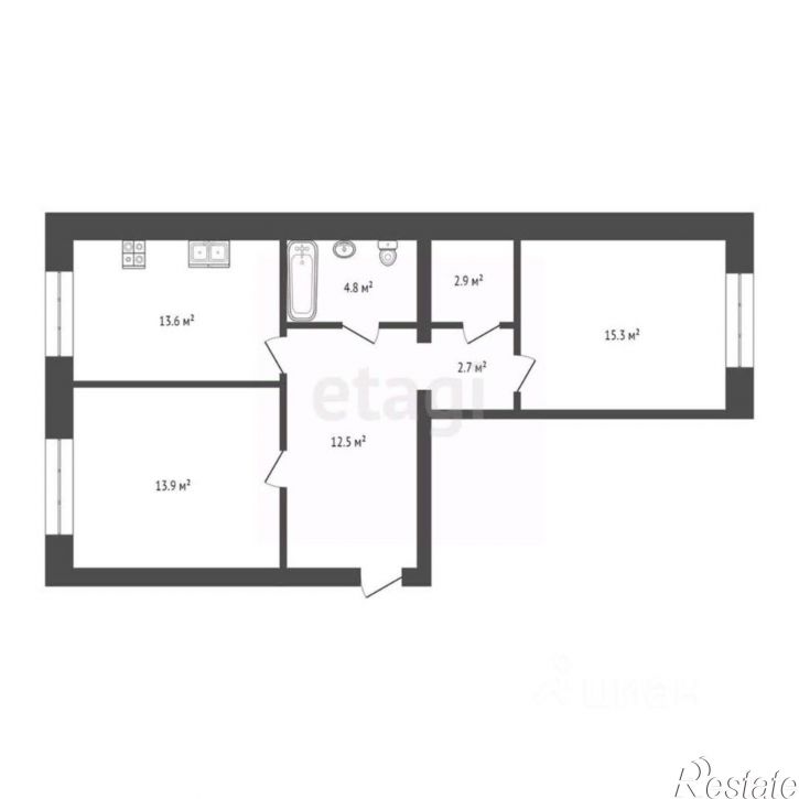 2-комн квартира ул Новгородская, 14,  д. 14