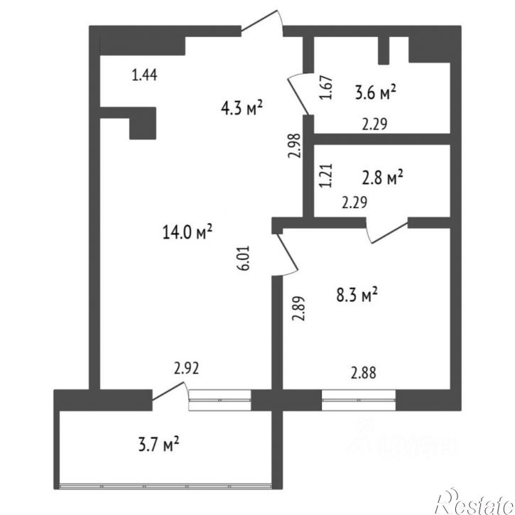 1-комн квартира ул Краснооктябрьская, 16,  д. 16