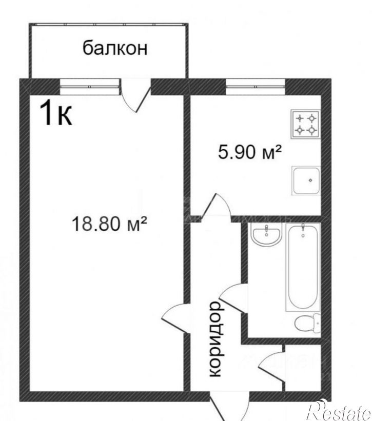 1-комн квартира ул Республики, 94,  д. 94