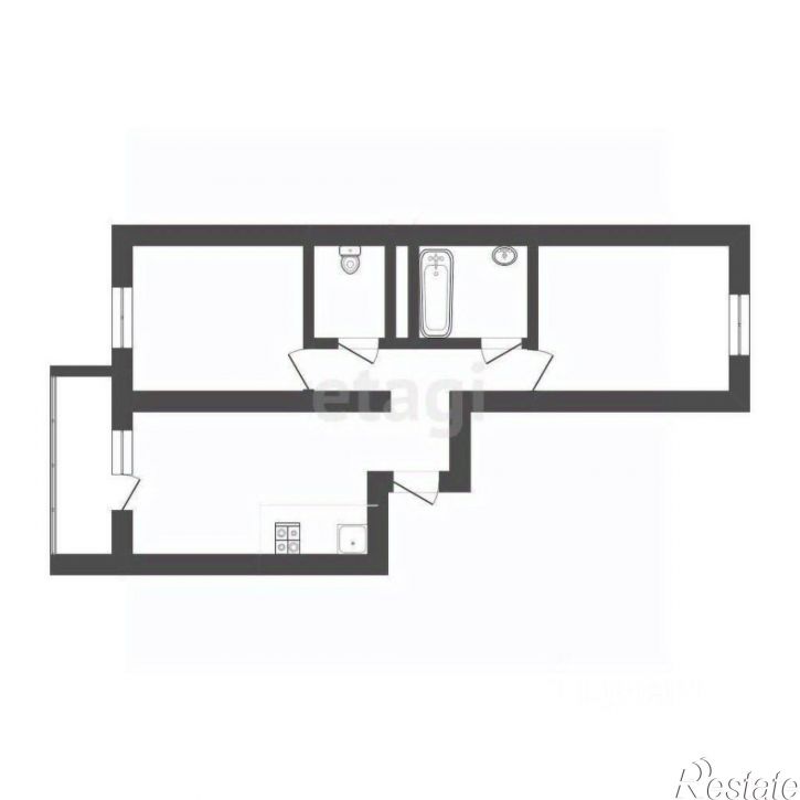 2-комн квартира ул Бахарева, 3,  д. 3