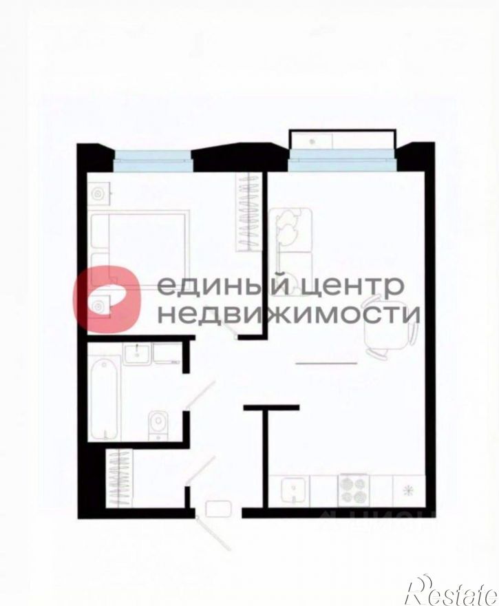 1-комн квартира ул Судостроителей, 42,  д. 42
