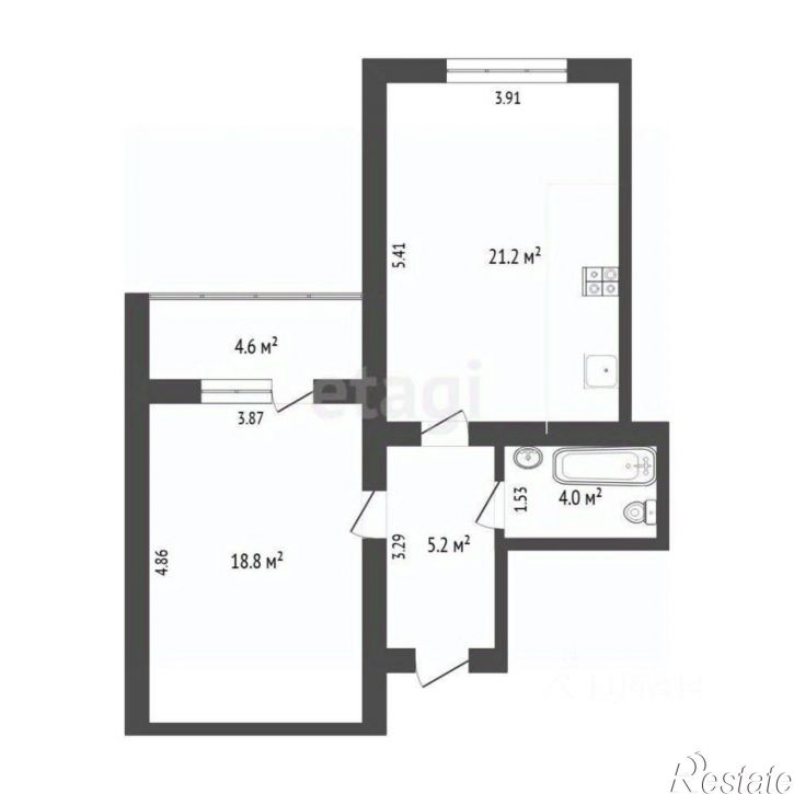 1-комн квартира ул Николая Гондатти, 2 1,  д. 2 1,  к. 1