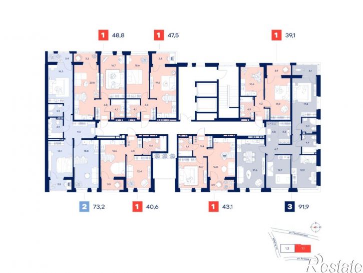 1-комн квартира в новом доме ул Агеева, 215,  д. 215