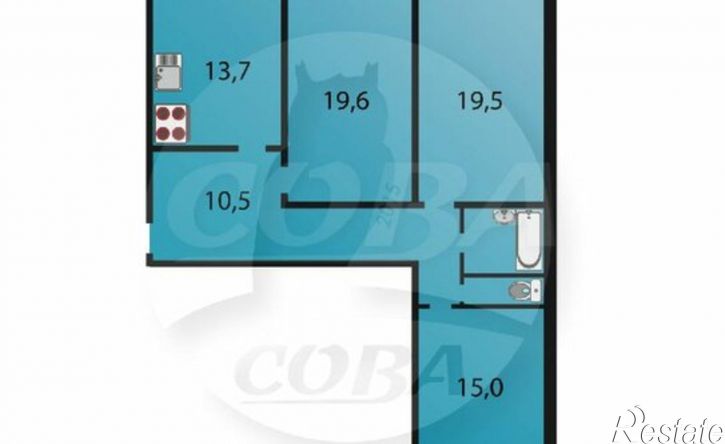3-комн квартира ул Широтная, 104 1,  д. 104 1,  к. 1