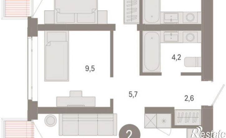 3-комн квартира в новом доме ул Республики, 205/5,  д. 205/5