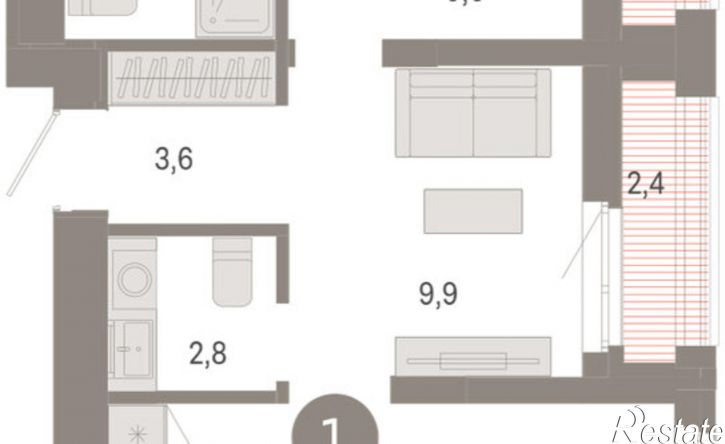 2-комн квартира в новом доме ул Республики, 205/5,  д. 205/5