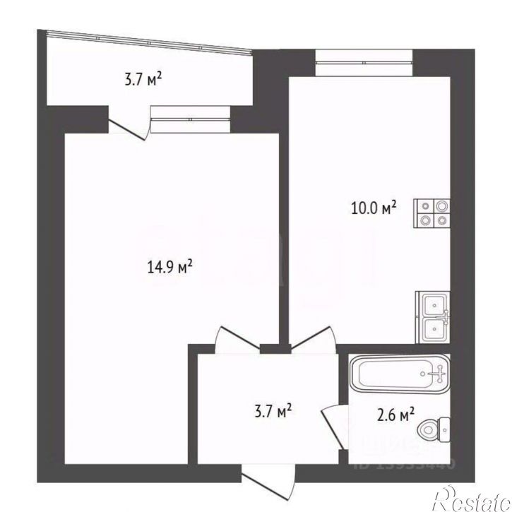 1-комн квартира ул Харьковская, 85а,  д. 85а