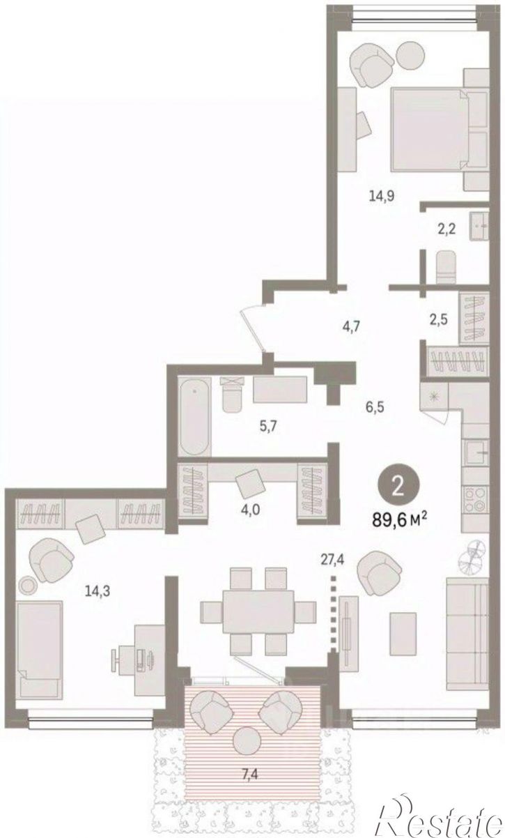 2-комн квартира в новом доме ул Павла Фитина, 3,  д. 3