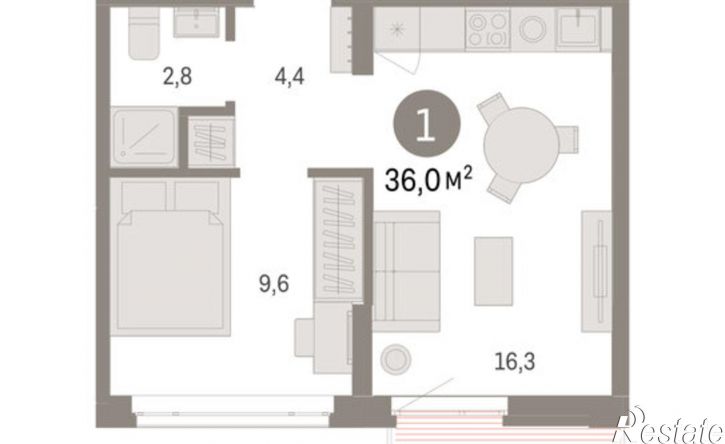 2-комн квартира в новом доме ул Республики, 205/5,  д. 205/5