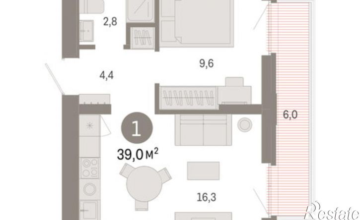 2-комн квартира в новом доме ул Республики, 205/5,  д. 205/5