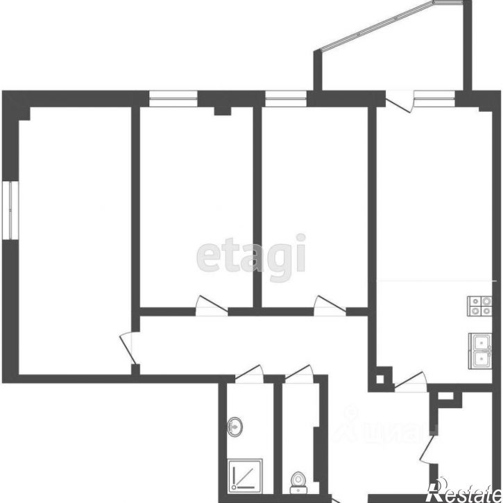 3-комн квартира Заречный пр-д, 39 2,  д. 39 2,  к. 2