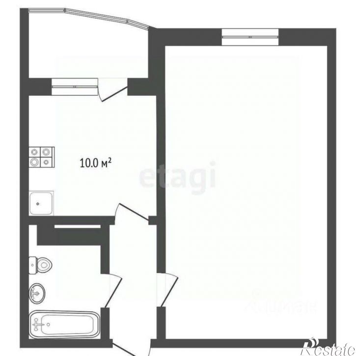 1-комн квартира ул Валентины Трофимовой, 1,  д. 1