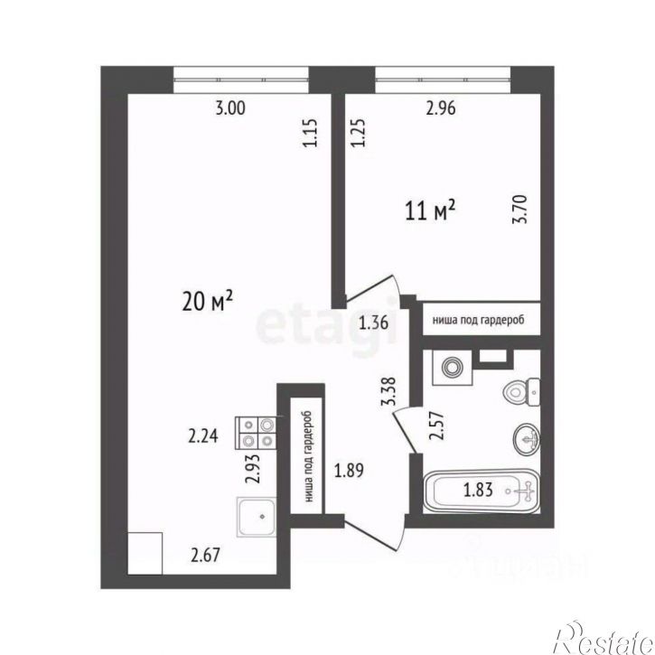1-комн квартира ул Первооткрывателей, 14,  д. 14