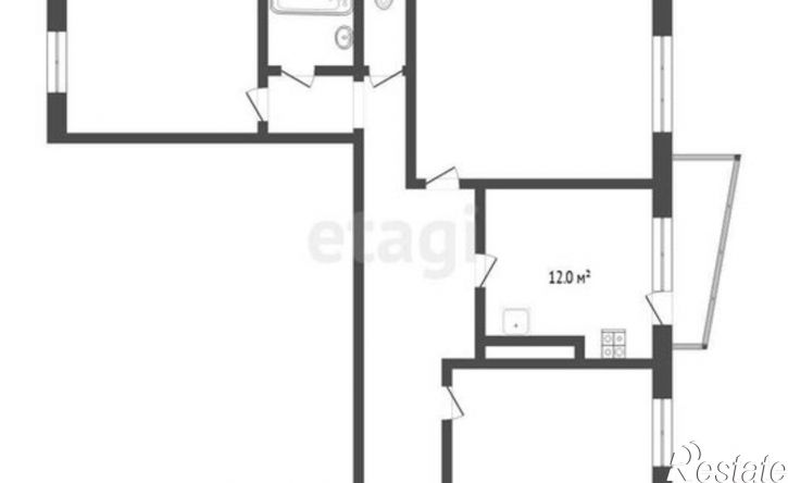 3-комн квартира ул Монтажников, 8,  д. 8