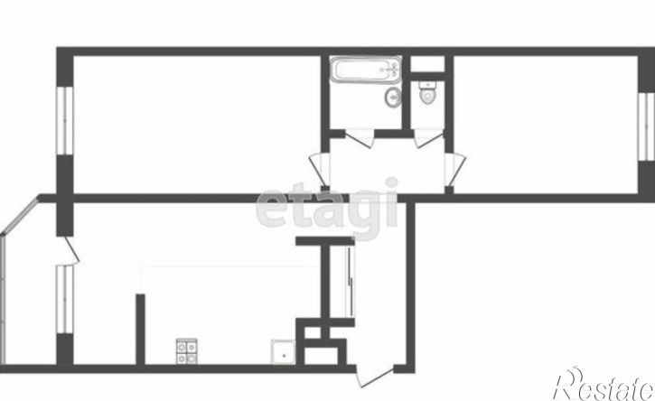 2-комн квартира ул Константина Посьета, 11,  д. 11