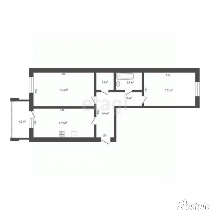 2-комн квартира ул Беляева, 37 1,  д. 37 1,  к. 1