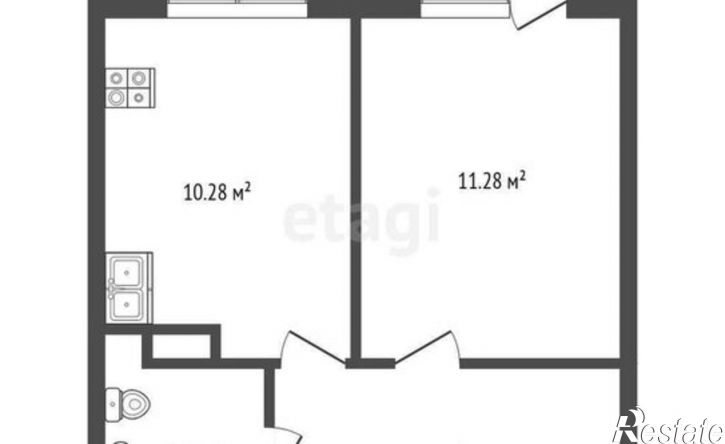 1-комн квартира ул Верхнетарманская, 1,  д. 1