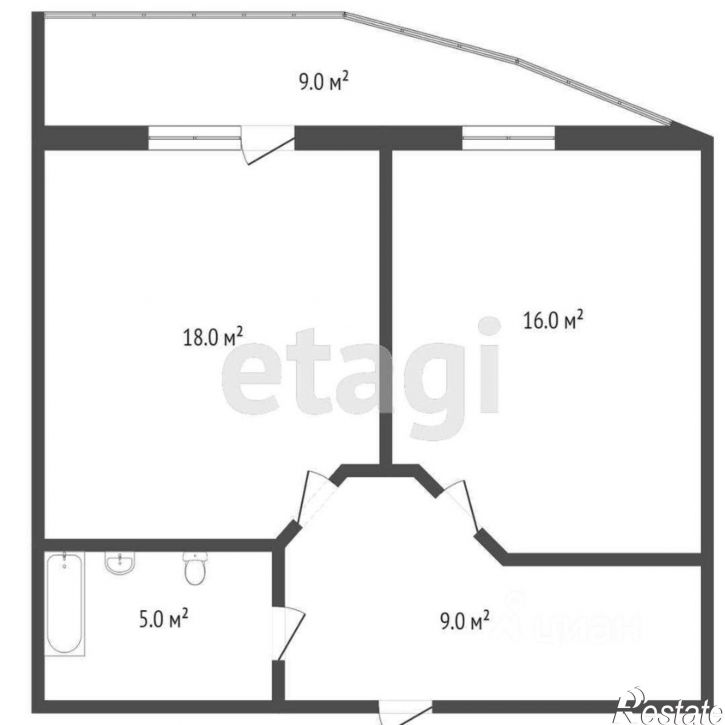 1-комн квартира ул Федюнинского, 64 1,  д. 64 1,  к. 1