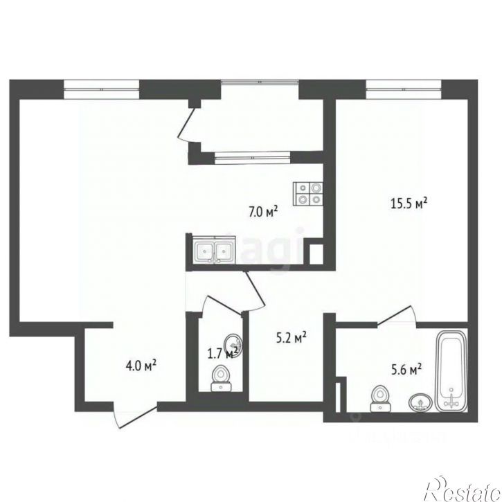 1-комн квартира ул Федюнинского, 30 8,  д. 30 8,  к. 8