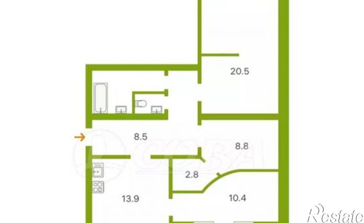 2-комн квартира Червишевский тракт, 94/1,  д. 94/1