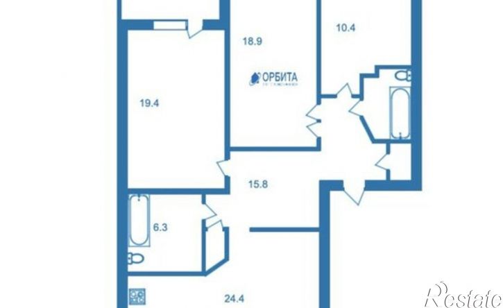 3-комн квартира ул Первомайская, 25,  д. 25