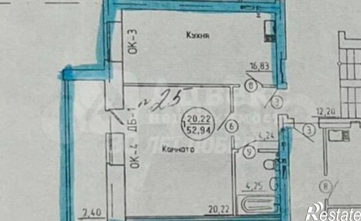 1-комн квартира ул Мелиораторов, 1,  д. 1