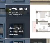 1-комн, 47 кв м, этаж 3/11 ул Минская, 69