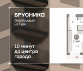1-комн, 21 кв м, этаж 3/17 ул Краснооктябрьская, 4 3