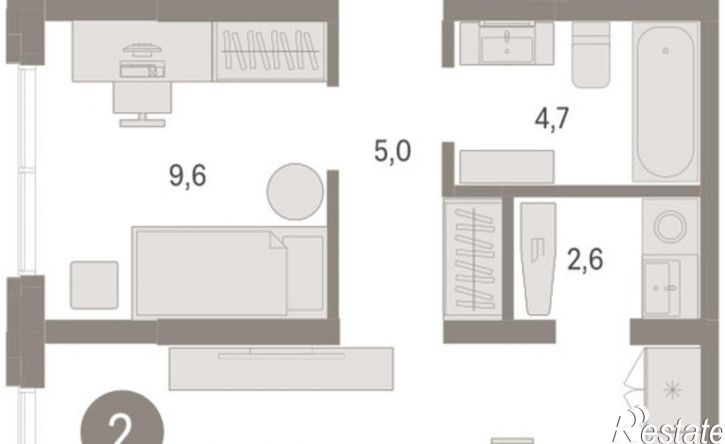 3-комн квартира в новом доме ул Республики, 205/5,  д. 205/5