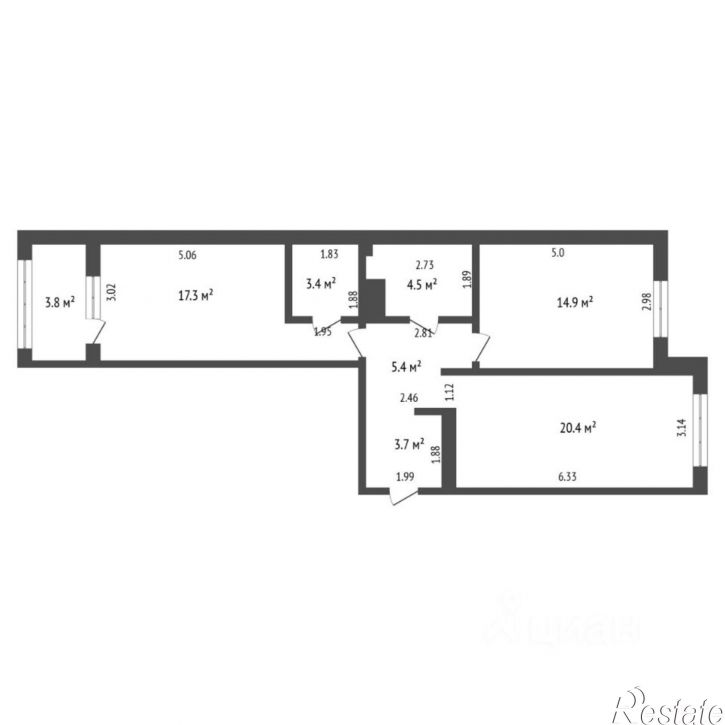 2-комн квартира ул разведчика Кузнецова, 16/1,  д. 16/1