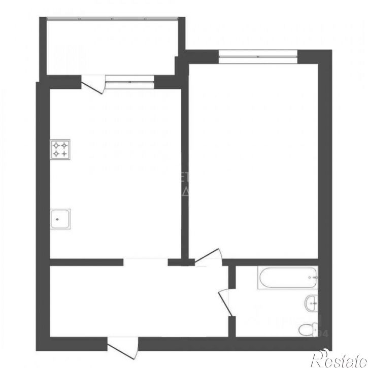 1-комн квартира ул Александра Протозанова, 12 1,  д. 12 1,  к. 1