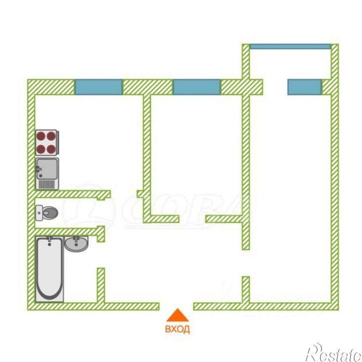 2-комн квартира ул Депутатская, 95,  д. 95