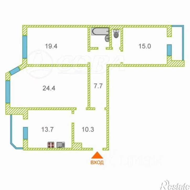 3-комн квартира ул Широтная, 96,  д. 96
