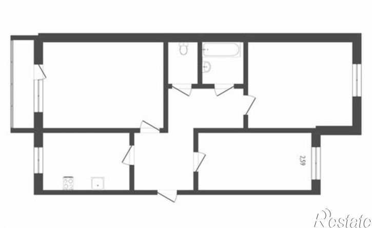 3-комн квартира ул Республики, 10,  д. 10
